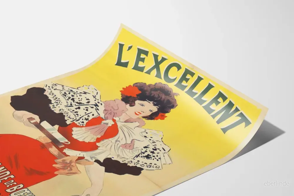 Vintageposter för L'Excellent Consommé de Viande de Bœuf – Retro väggdekoration - Bild 3