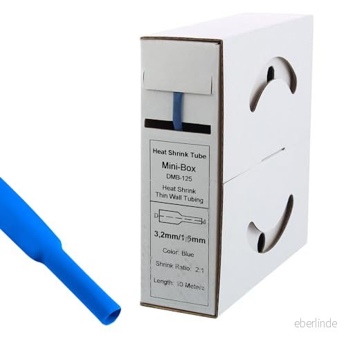 10 m krympslang 3,2 mm > 1,6 blå 4260297857527