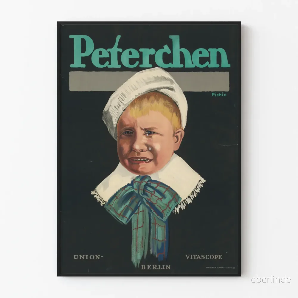Vintageposter Peterchen som gråter, dekorativ