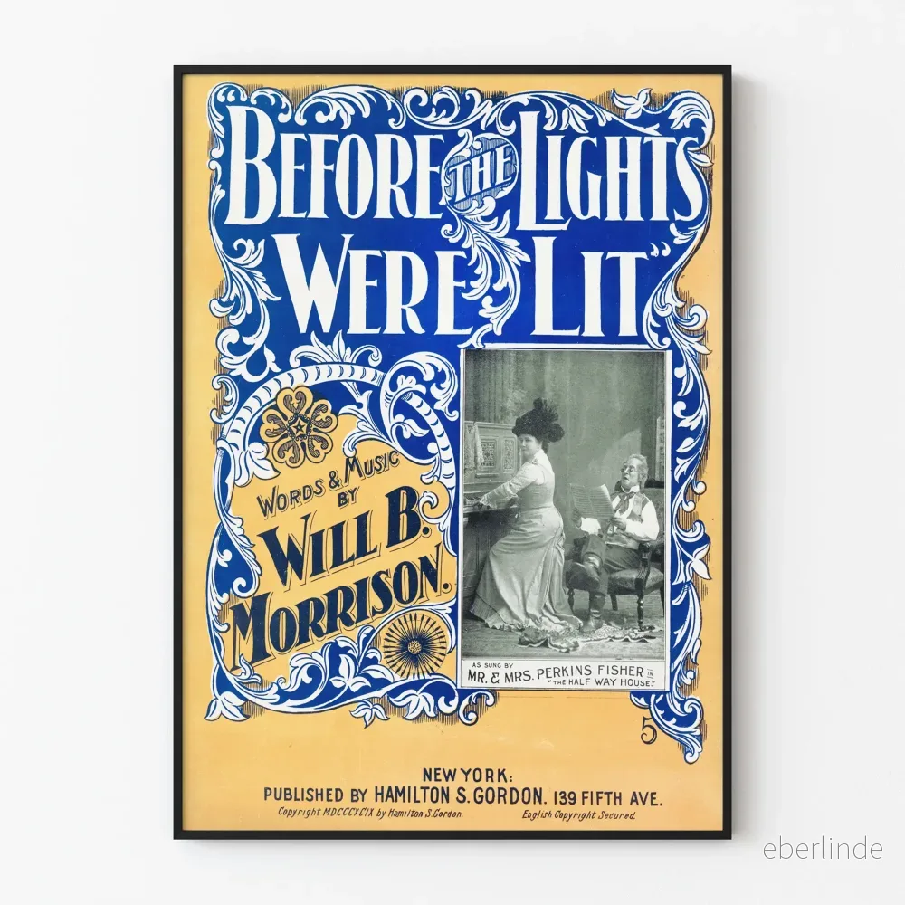 Vintageposter Before The Lights Were Lit av Will B. Morrison