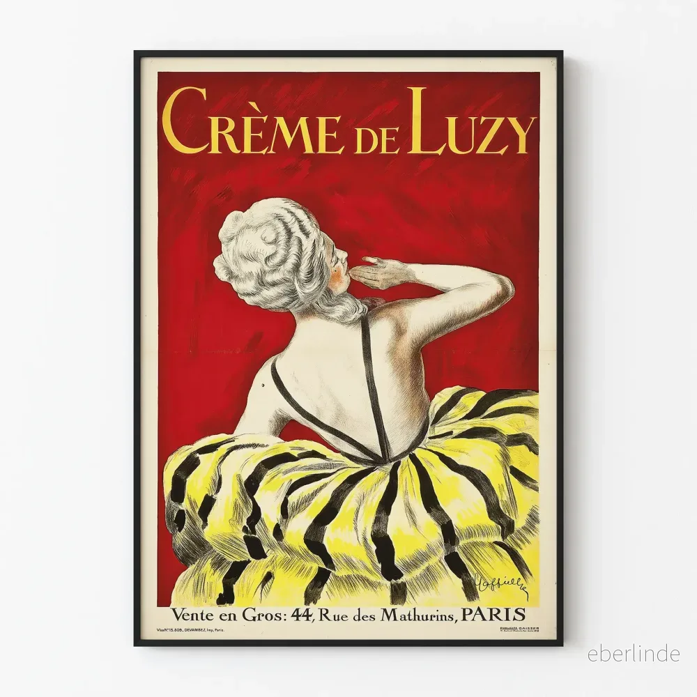 Vintageposter Crème de Luzy för elegant väggdekoration