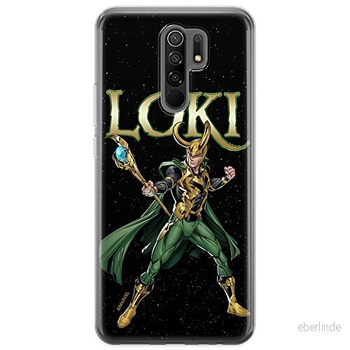 ERT GROUP mobiltelefonfodral för Xiaomi REDMI 9 originalt och officiellt licensierat Marvel mönster Loki 002 optimalt anpassad till formen på mobiltelefonen, fodral tillverkad av TPU plast 5904805219535