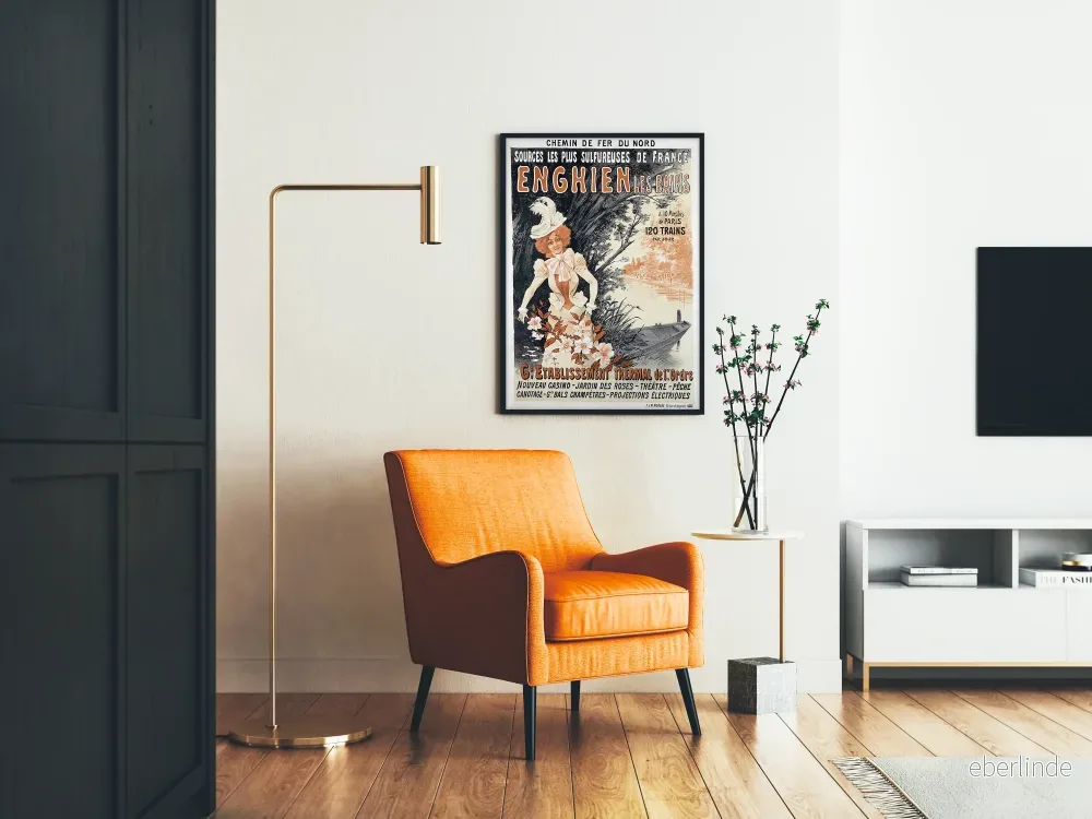 Vintageposter Enghien-les-Bains Källor Surtvättande Frankrike - Bild 2