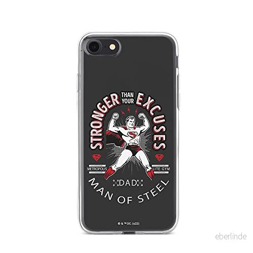 ERT GROUP mobiltelefonfodral för Iphone 7/8/ SE 2/ 3 originalt och officiellt licensierat DC mönster Superman 025 optimalt anpassad till formen på mobiltelefonen, fodral tillverkad av TPU plast 5905131565365