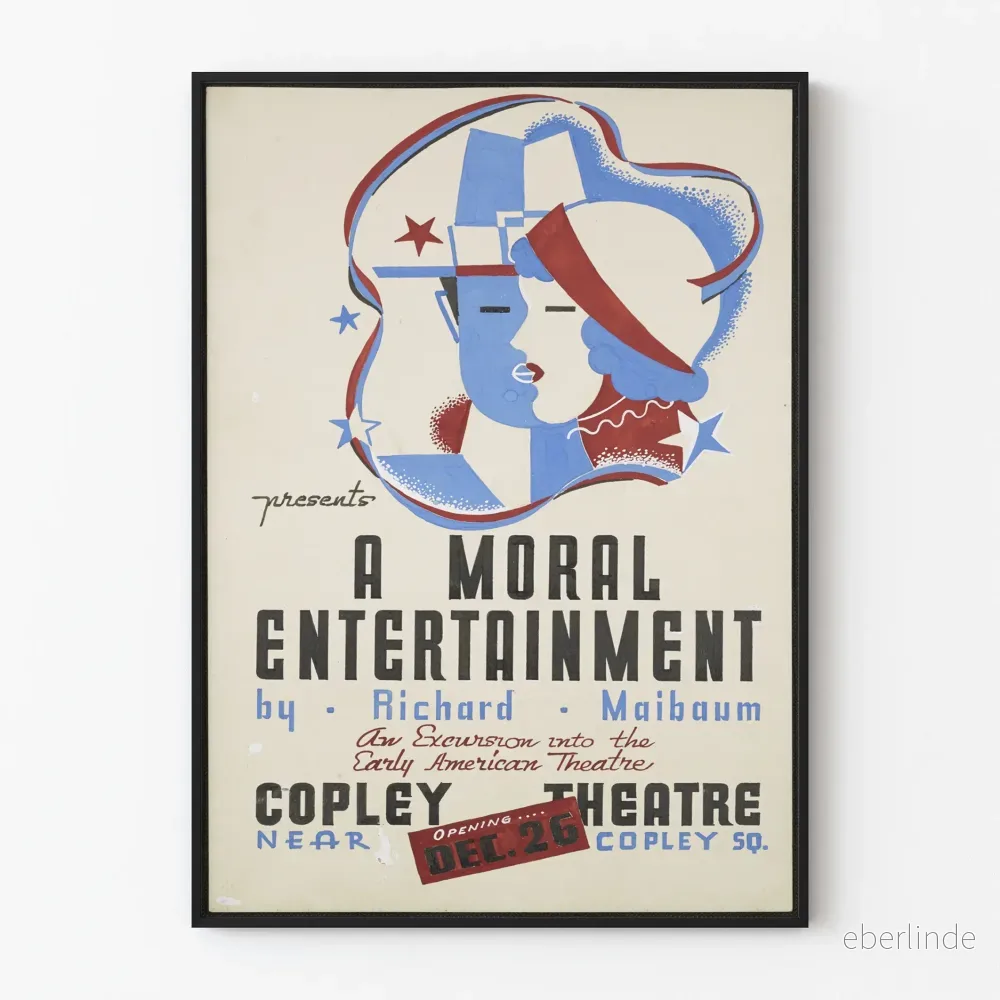 Konstnärlig poster A Moral Entertainment för vintage väggdekoration