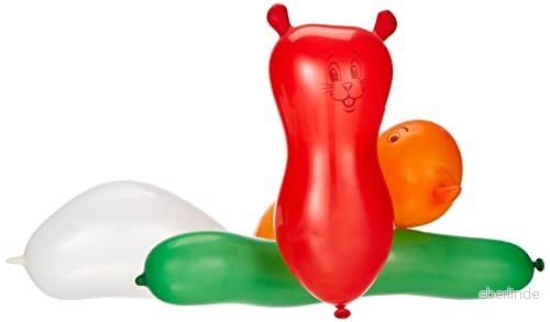 amscan 6479 latexballonger djurfigurer, färgsorterade 4009775647911
