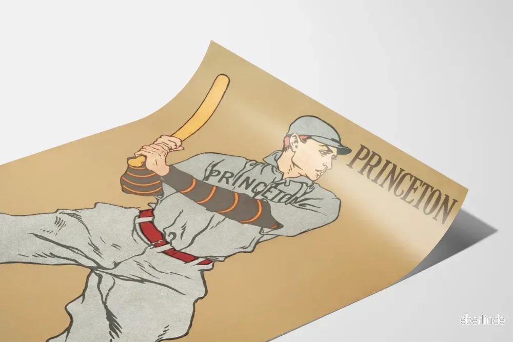 Vintageposter av baseballspelare Princeton - Bild 3