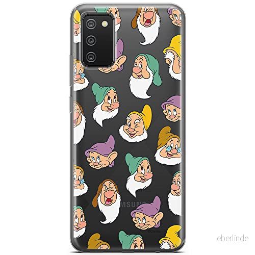 ERT GROUP mobiltelefonfodral för Samsung A02S originalt och officiellt licensierat Disney mönster Snow White and the Seven Dwarfs 015 anpassad till formen på mobiltelefonen, gedeeltelijk transparant 5905131776884