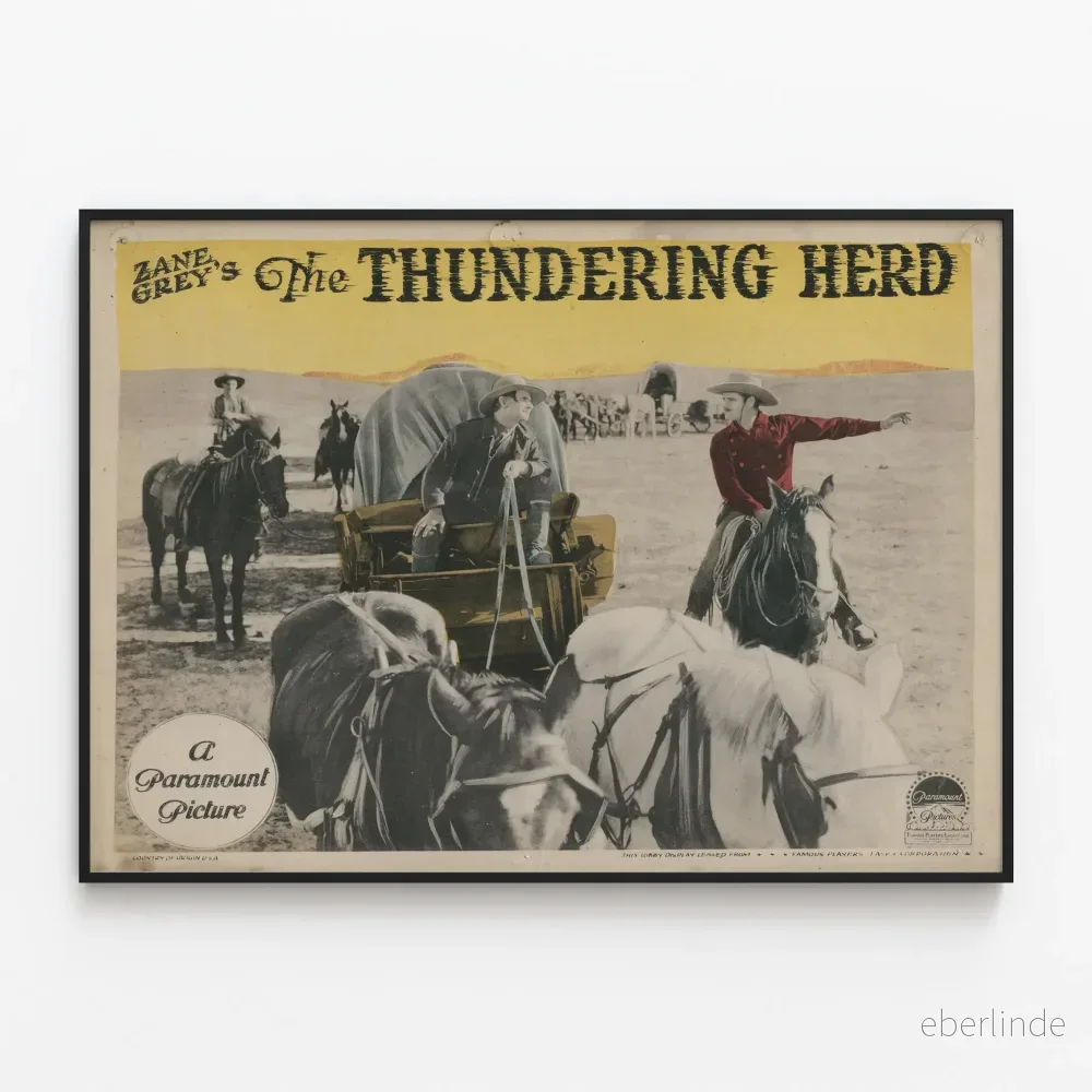 Vintage västernposter The Thundering Herd