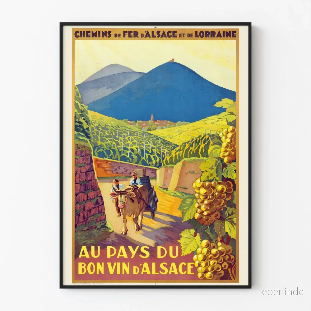 Alsace-viner | Konsttryck av äldre Poster