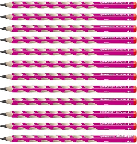Blyertspenna STABILO EASYgraph Ask med 12 2B Rosa för högerhänta 4006381498128