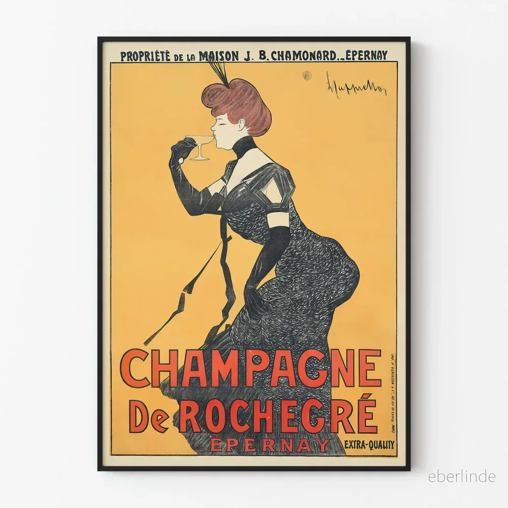 Vintage Champagne de Rochegré - Elegant väggdekoration poster