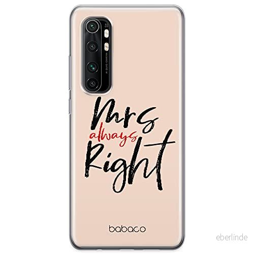 ERT GROUP mobiltelefonfodral för Xiaomi MI NOTE 10 Lite originalt och officiellt licensierat Babaco mönster Mrs Right 001 anpassad till formen på mobiltelefonen, fodral tillverkad av TPU plast 5904805049552