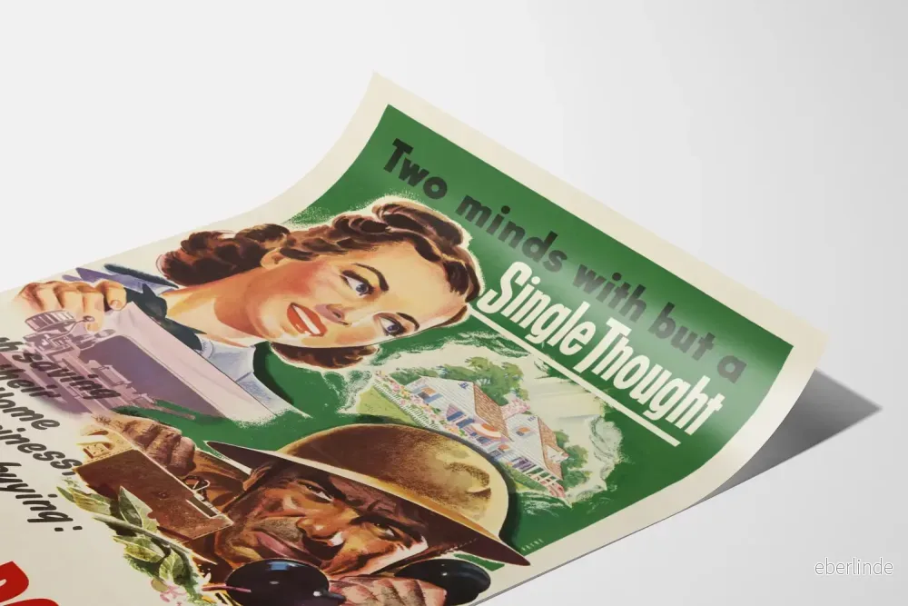Vintageaffisch Two Minds - Patriotisk dekorativ poster Artem Legrand - Bild 3