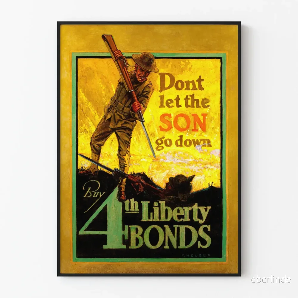Vintage militär poster för fjärde Liberty Bonds