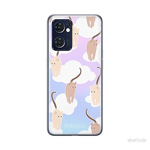 ERT GROUP mobiltelefonfodral för Oppo RENO 7 5G originalt och officiellt licensierat Babaco mönster Cats 015 optimalt anpassad till formen på mobiltelefonen, fodral tillverkad av TPU plast 5905511316143