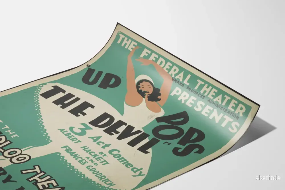 Vintageposter för föreställningen "Up Pops The Devil" på Waterloo Theater - Bild 3