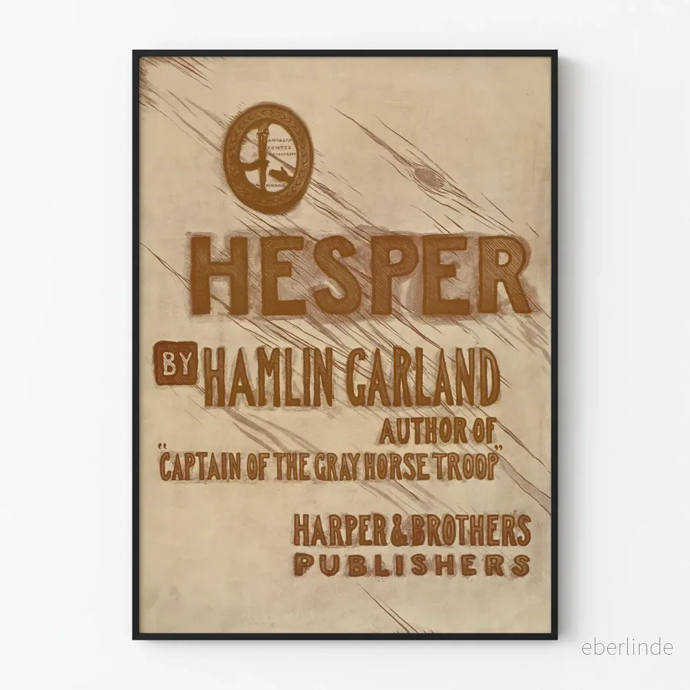 Vintageposter HESPER av Hamlin Garland - Litterär väggdekoration