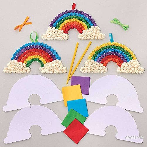 Baker Ross Rainbow Mjukpapper Hantverk 5 Kits för Ungar 5051174132573