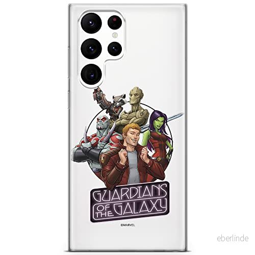 ERT GROUP mobiltelefonfodral för Samsung S22 ULTRA originalt och officiellt licensierat Marvel mönster Guardians of the Galaxy 009 anpassad till formen på mobiltelefonen, gedeeltelijk transparant 5904805281112