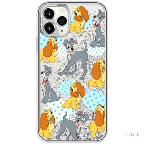 ERT GROUP mobiltelefonfodral för Apple Iphone 11 PRO MAX originalt och officiellt licensierat Disney mönster Lady and the Tramp 004, med glitter overflow effekt 5905131772473