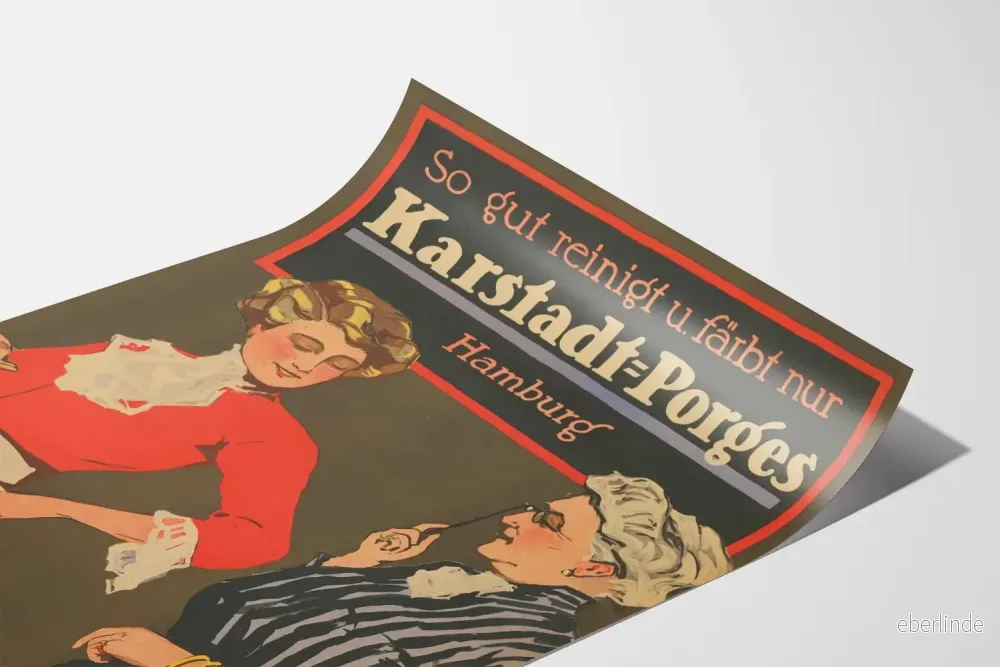 Vintage reklamposter Karstadt-Porges Hamburg - Bild 3