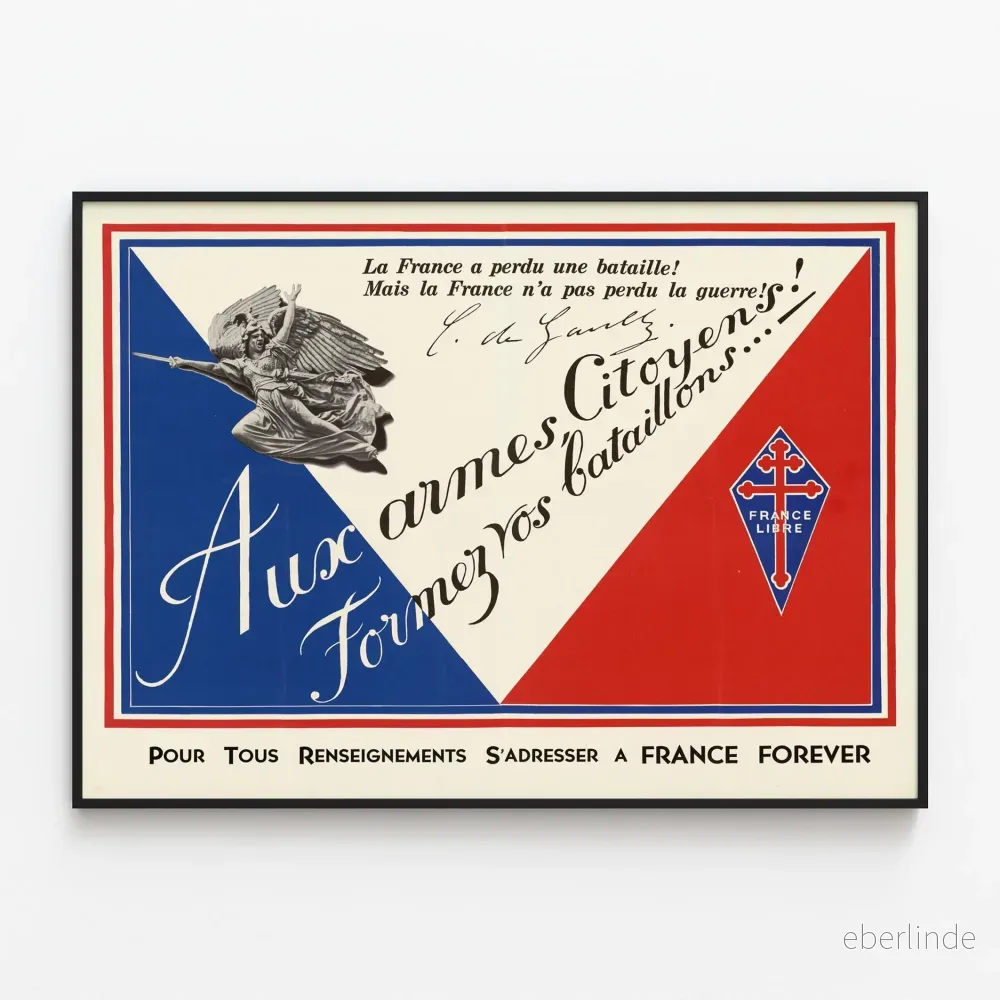 Patriotisk trikolorposter « Till vapen, medborgare! » Patriotisk trikolorposter « Till vapen, medborgare! »