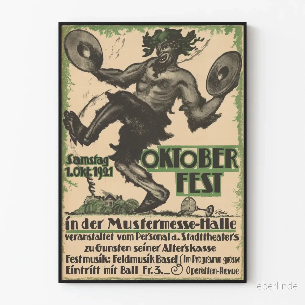 Vintage Oktoberfest 1921 - Äkta väggdekoration poster