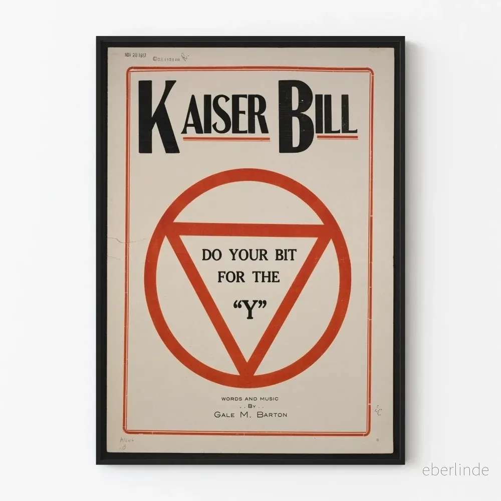 Vintageposter Kaiser Bill retro väggdekoration