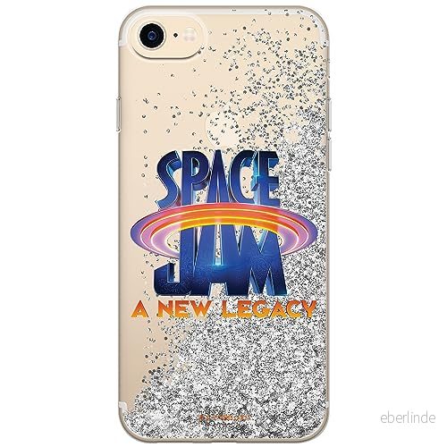 ERT GROUP mobiltelefonfodral för Apple Iphone 7/8/ SE 2/ 3 originalt och officiellt licensierat Looney Tunes mönster Space Jam 001, med glitter overflow effekt 5905511015060