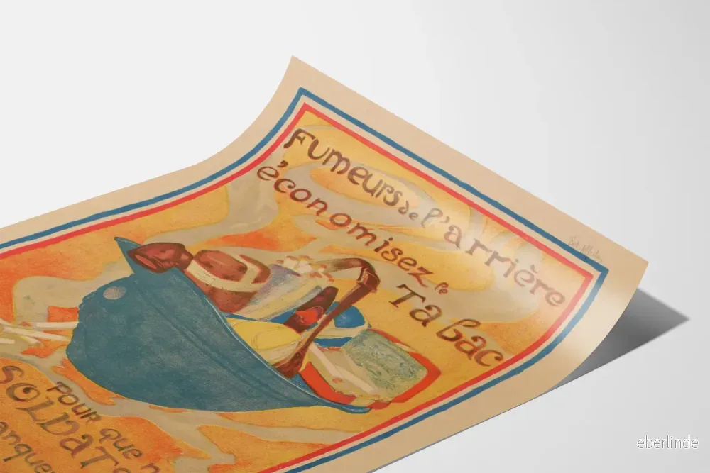 Vintageposter av Rökare i Bakgrunden – Spara på Tobaken - Bild 3