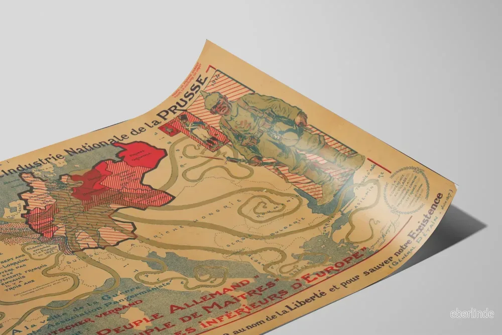 Historisk poster Kriget är Preussens nationella industri - Vintage väggdekoration - Bild 2