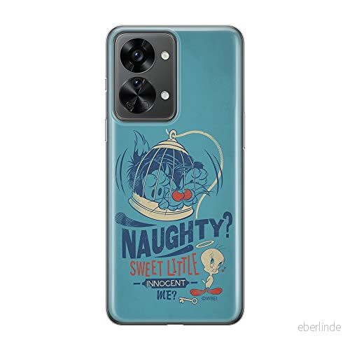 ERT GROUP mobiltelefonfodral för Oneplus NORD 2T 5G originalt och officiellt licensierat Looney Tunes mönster Sylwester & Tweety 001, fodral tillverkad av TPU plast 5905511280918