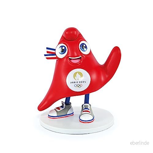 Doudou et Compagnie Licens JO Paris 2024 maskot olympiska och paralympiska spel OLY statyett 14,5 cm, JO2507, röd, 3700335255072