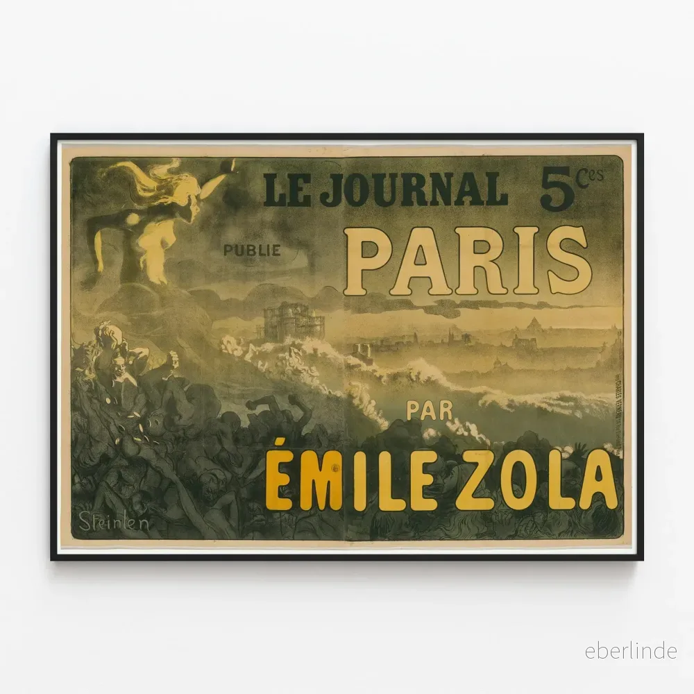 Vintageposter Paris av Émile Zola – Konstnärlig väggdekoration Vintageposter Paris av Émile Zola – Konstnärlig väggdekoration