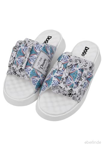 DOGO Dam veganläder flerfärgade tofflor "Let Your Dreams Be Wings" mönster, Material: Polyester, 37 EU 8680544272563