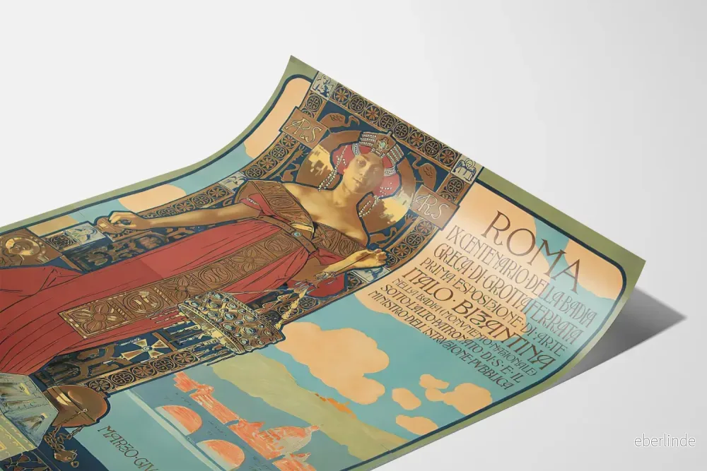 Roma-affisch Italo-byzantinsk konstutställning 1905 dekorativ - Bild 3