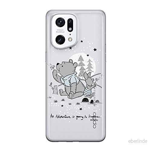 ERT GROUP mobiltelefonfodral för Oppo FIND X5 PRO originalt och officiellt licensierat Disney mönster Winnie the Pooh & Friends 008 anpassad till formen på mobiltelefonen, gedeeltelijk transparant 5905511403188