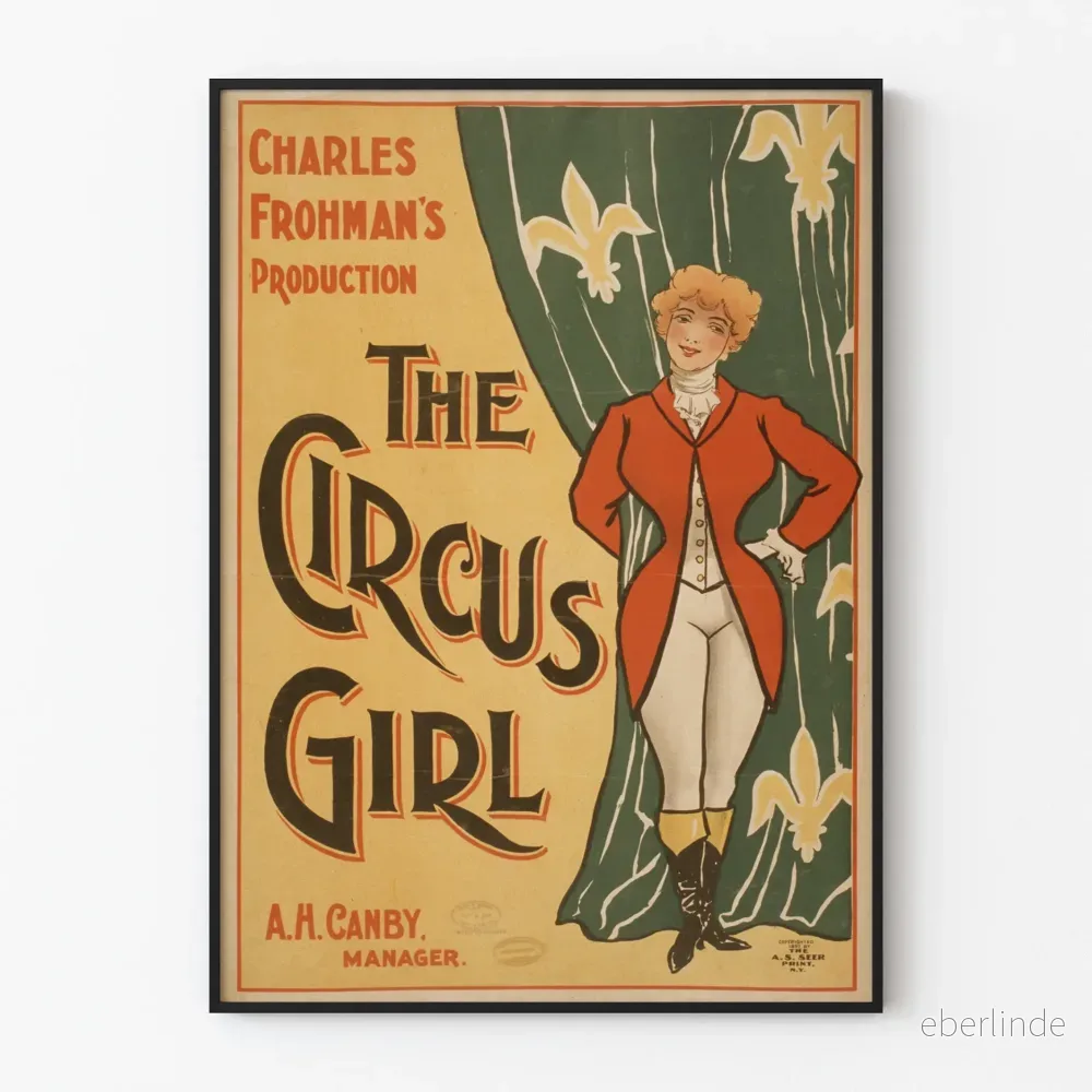 Vintageposter The Circus Girl - Retro väggdekoration