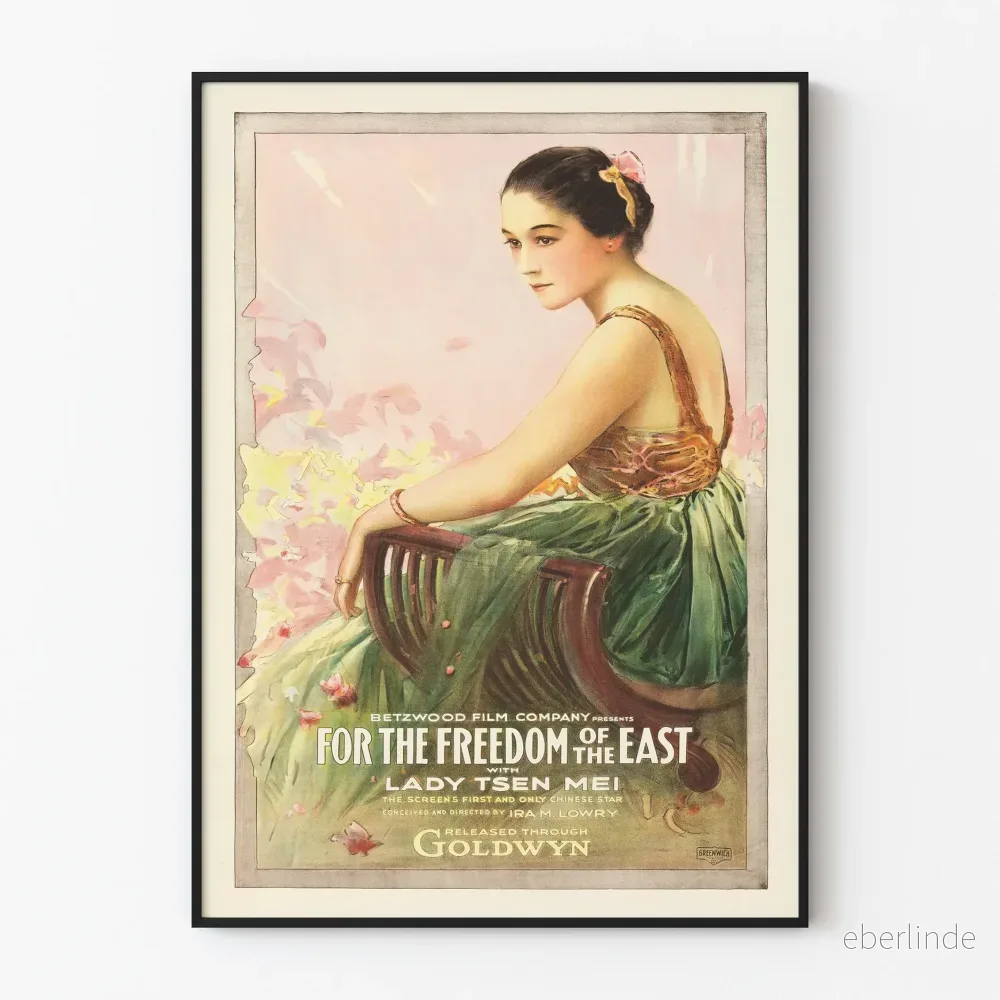 Vintageposter för Friheten i Öst med Lady Tsen Mei