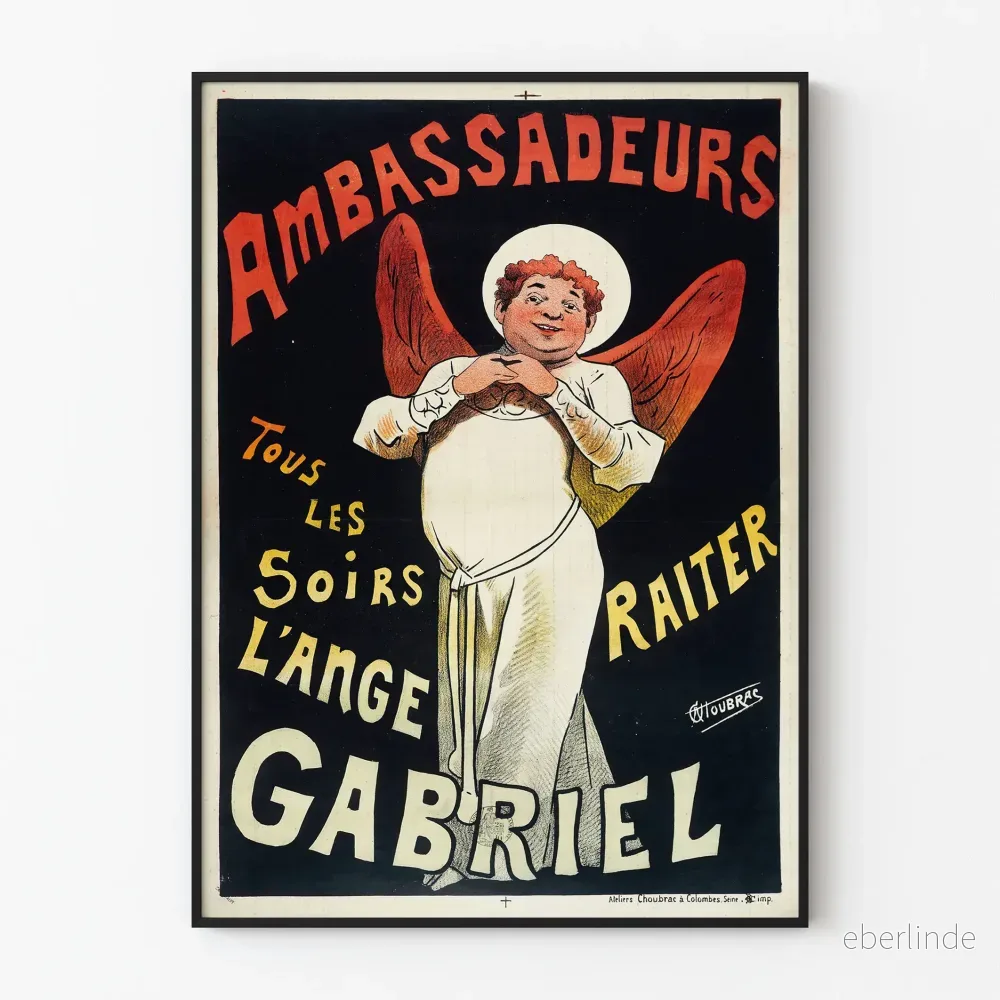 Vintageaffisch Ambassadeurs ange Gabriel väggdekoration