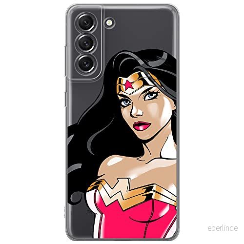 ERT GROUP mobiltelefonfodral för Samsung S21 FE originalt och officiellt licensierat DC mönster Wonder Woman 004 optimalt anpassad till formen på mobiltelefonen, gedeeltelijk transparant 5903932987454