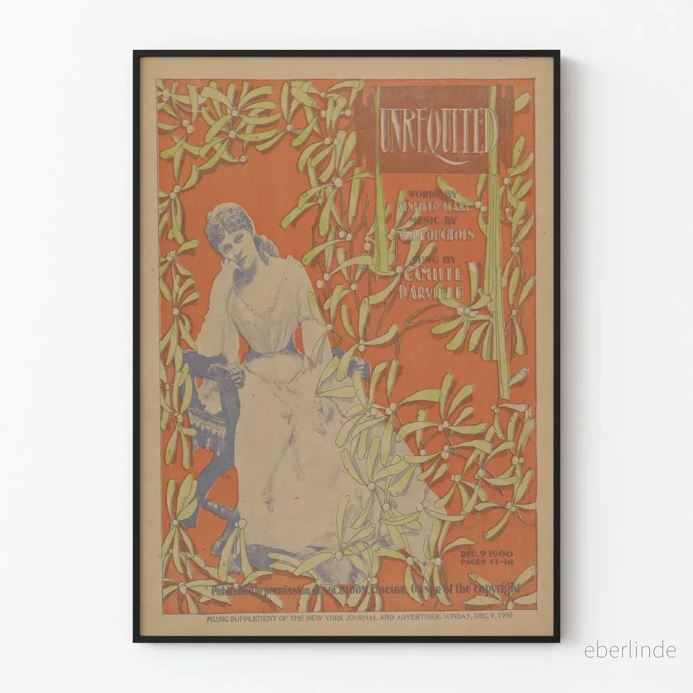 Vintageposter Unrequited – Romantisk väggdekor 1900 Vintageposter Unrequited – Romantisk väggdekor 1900