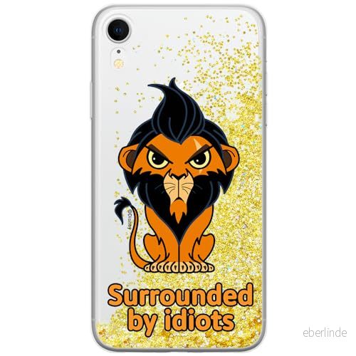 ERT GROUP mobiltelefonfodral för Apple Iphone XR originalt och officiellt licensierat Disney mönster Scar 001 optimalt anpassad till formen på mobiltelefonen, med glitter overflow effekt 5905131435187