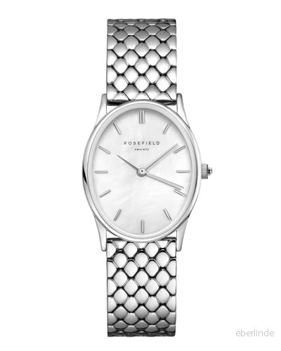 ROSEFIELD Oval Damklocka Silvertonat armband i rostfritt stål 29mm 8720246511581