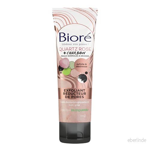 Biore Exfoliant rosa kvarts porreducerare + kol 110 ml 5017634264147