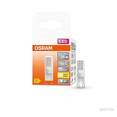 OSRAM Star PIN LED-lampa – G9-bas – matt optik – Varmt vitt (2700K) – 290 Lumen – ersätter 28W belysningsmaterial – icke-dimbar – 1-pack 4058075757967 OSRAM Star PIN LED-lampa – G9-bas – matt optik – Varmt vitt (2700K) – 290 Lumen – ersätter 28W belysningsmaterial – icke-dimbar – 1-pack 4058075757967