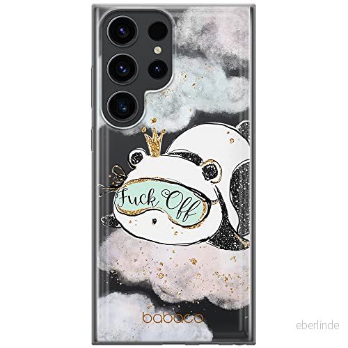 ERT GROUP mobiltelefonfodral för Samsung S23 ULTRA originalt och officiellt licensierat Babaco mönster Panda 001 optimalt anpassad till formen på mobiltelefonen, gedeeltelijk transparant 5905511464127