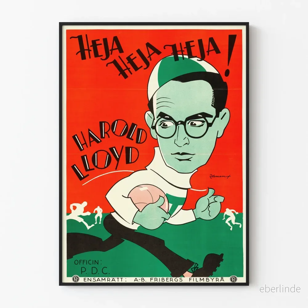 Vintageposter The Freshman med Harold Lloyd - Retro väggdekoration