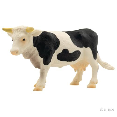 Bullyland 62609 spela figur ko svartvit fläckad, ca 12,2 cm djurfigur, detaljrik, PVC fri, perfekt som en liten gåva för barn från 3 år 4007176626092